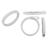 0.50 Carat (cttw) Round White Diamond Ladies Anniversary Wedding Band 1/2 CT 10K White Gold