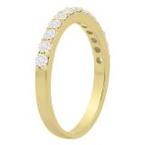 0.50 Carat (cttw) Round White Diamond Ladies Anniversary Wedding Band 1/2 CT 10K Yellow Gold