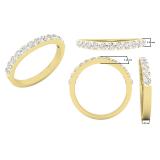 0.50 Carat (cttw) Round White Diamond Ladies Anniversary Wedding Band 1/2 CT 10K Yellow Gold