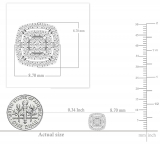 0.30 Carat (cttw) Round White Diamond Ladies Double Cushion Frame Stud Earrings 1/3 CT 18K White Gold