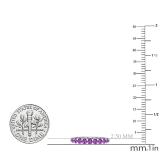2.5 mm Round Amethyst Ladies Anniversary Stackable Wedding Band 10K White Gold