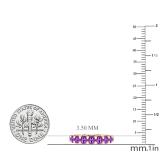 3.5 mm Round Amethyst Ladies Anniversary Stackable Wedding Band 18K Rose Gold
