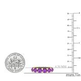 4.5 mm Round Amethyst Ladies Anniversary Stackable Wedding Band 14K Yellow Gold
