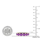 5 mm Round Amethyst Ladies Anniversary Stackable Wedding Band 14K Yellow Gold