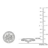 0.33 Carat (cttw) Round White Diamond Ladies Chevron Wedding Band 1/3 CT 10K White Gold