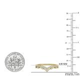 0.33 Carat (cttw) Round White Diamond Ladies Chevron Wedding Band 1/3 CT 10K Yellow Gold