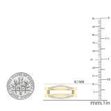 0.30 Carat (cttw) Round White Diamond Ladies Anniversary Enhancer Guard Wedding Band 1/3 CT 10K Yellow Gold