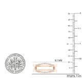 0.30 Carat (cttw) Round White Diamond Ladies Anniversary Enhancer Guard Wedding Band 1/3 CT 14K Rose Gold