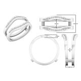 0.30 Carat (cttw) Round White Diamond Ladies Anniversary Enhancer Guard Wedding Band 1/3 CT 14K White Gold