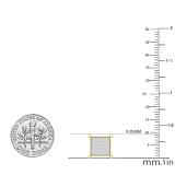 0.35 Carat (cttw) Round White Diamond Square Shaped Men's Stud Earrings 1/3 CT 18K Yellow Gold Plated Sterling Silver
