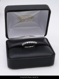 0.15 Carat (cttw) Round White Diamond Ladies Swirl Anniversary Wedding Band 10K White Gold