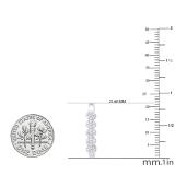 0.30 Carat (cttw) Round White Diamond Ladies J Shape Hoop Earrings 1/3 CT Sterling Silver