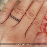 0.20 Carat (cttw) Round Black Diamond Ladies Anniversary Wedding Band 1/5 CT Sterling Silver