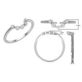 0.05 Carat (cttw) Round Diamond Ladies Contour Wedding Stackable Band 10K White Gold