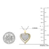 0.25 Carat (cttw) Round White Diamond Ladies Heart Pendant 1/4 CT 10K Yellow Gold