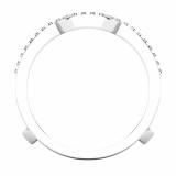 0.30 Carat (cttw) Round White Diamond Ladies Double Guard Wedding Band 1/3 CT 10K White Gold