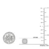 0.20 Carat (cttw) Round White Diamond Cushion Shape Stud Earrings 1/5 CT Sterling Silver