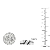 0.20 Carat (cttw) Round Black & White Diamond Men's Wedding Band 1/5 CT 14K White Gold