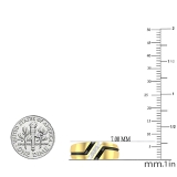 0.20 Carat (cttw) Round Black & White Diamond Men's Wedding Band 1/5 CT 14K Yellow Gold