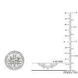0.10 Carat (cttw) Round White Diamond Ladies Classic Crown Wedding Band 1/10 CT 10K White Gold