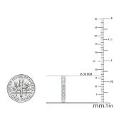 0.10 Carat (cttw) Round White Diamond Ladies Huggies Hoop Earrings 1/10 CT Sterling Silver