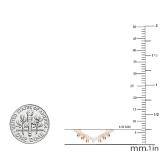 0.10 Carat (ctw) Round White Diamond Ladies Chevron Wedding Band 1/10 CT 18K Rose Gold