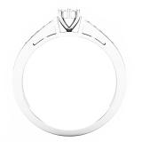 0.25 Carat (ctw) Marquise & Princess Diamond Ladies Bridal Engagement Ring 1/4 CT 14K White Gold