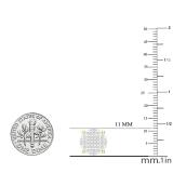 0.50 Carat (ctw) Round White Diamond Mens Circle Cluster Earrings 1/2 CT Yellow-tone Sterling Silver