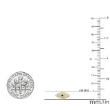 0.13 Carat (ctw) Round Black & White Diamond Evil Eye Stud Earrings 10K Yellow Gold