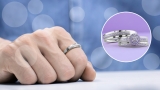 0.27 Carat (ctw) Round White Diamond Men & Women's Engagement Ring Trio Set 1/4 CT 14K White Gold