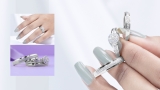 0.27 Carat (ctw) Round White Diamond Men & Women's Engagement Ring Trio Set 1/4 CT 14K White Gold