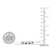 Round Blue Sapphire & White Diamond Ladies Bridal Anniversary Wedding Band 10K White Gold