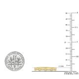 0.05 Carat (ctw) Round White Diamond Ladies Vintage Style Anniversary Wedding Band 10K Yellow Gold