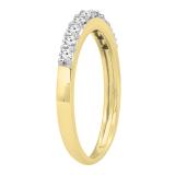 0.35 Carat (ctw) Round White Diamond Ladies Bridal Anniversary Wedding Band 1/3 CT 10K Yellow Gold