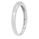 0.30 Carat (ctw) Round White Diamond Wedding Anniversary Stackable Band 10K White Gold