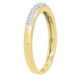 0.30 Carat (ctw) Round White Diamond Wedding Anniversary Stackable Band 14K Yellow Gold