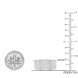1.03 Carat (ctw) Round White Diamond Bridal Five Row Anniversary Wedding Band 1 CT Sterling Silver