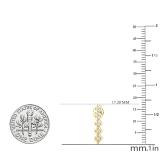 0.10 Carat (ctw) Round White Diamond Ladies Bezel Set Journey Earrings 1/10 CT 10K Yellow Gold