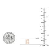 0.05 Carat (ctw) Round White Diamond Fancy Letter B Stud Earring 18K Rose Gold