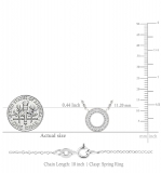 0.15 Carat (ctw) Round White Diamond Ladies Circle Pendant Sterling Silver