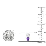 6X4 mm Each Pear Amethyst & Round White Diamond Ladies Infinity Stud Earrings 14K White Gold