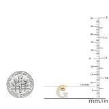 0.05 Carat (ctw) Round Diamond Ladies Uppercase Letter G Initial Stud Earrings 14K Yellow Gold