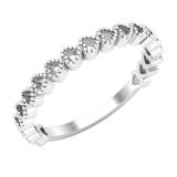 Heart Shape Ladies Anniversary Wedding Band Sterling Silver