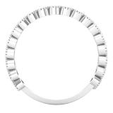 Heart Shape Ladies Anniversary Wedding Band Sterling Silver