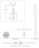0.25 Carat (ctw) Round White Diamond Ladies Ankh Cross Pendant 1/4 CT 10K Yellow Gold