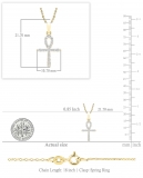 0.25 Carat (ctw) Round White Diamond Ladies Ankh Cross Pendant 1/4 CT 10K Yellow Gold