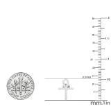 0.25 Carat (ctw) Round White Diamond Ladies Ankh Cross Stud Earrings 1/4 CT Sterling Silver