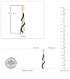 0.32 Carat (ctw) Round Black & White Diamond Ladies Infinity Drop Earrings 1/3 CT 10K Rose Gold