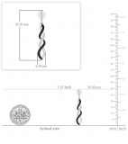 0.32 Carat (ctw) Round Black & White Diamond Ladies Infinity Drop Earrings 1/3 CT 14K White Gold