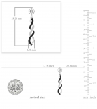 0.32 Carat (ctw) Round Black & White Diamond Ladies Infinity Drop Earrings 1/3 CT Sterling Silver